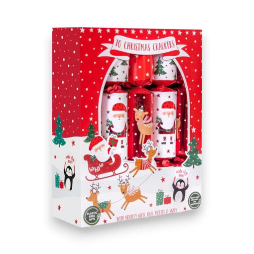 Picture of FAMILY SANTA CHRISTMAS CRACKERS 12 INCH - 10 PACK